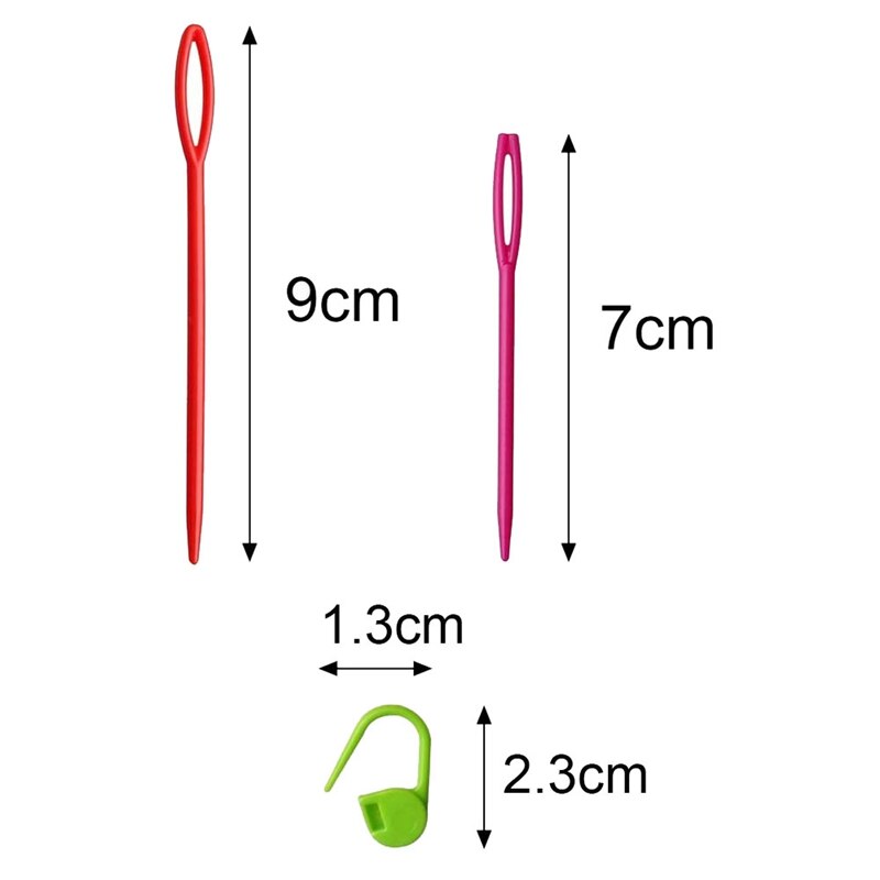 Color Plastic Sewing Needle Safety Plastic Lace Needle Handicraft Additional Locking Stitch Mark