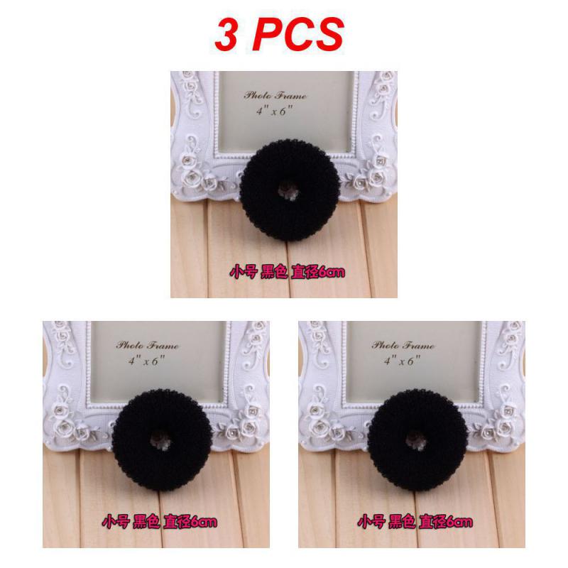 Bolsa para hacer moños para el cabello para mujer, accesorios para el cabello, horquilla, trenzas de estilismo, color negro, marrón y marfil, 1/3/5 piezas M: Gris claro