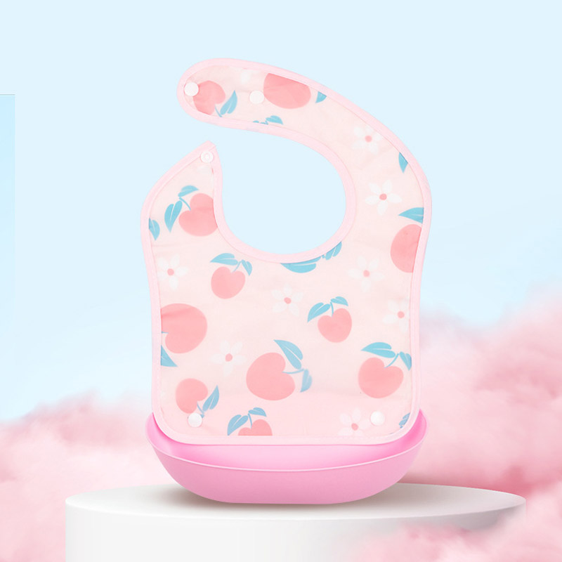 Waterdichte Zachte Siliconen Baby Slabbetjes Cartoon Print Kids Burp Doek Verstelbare Kinderen Schort Baby Spullen