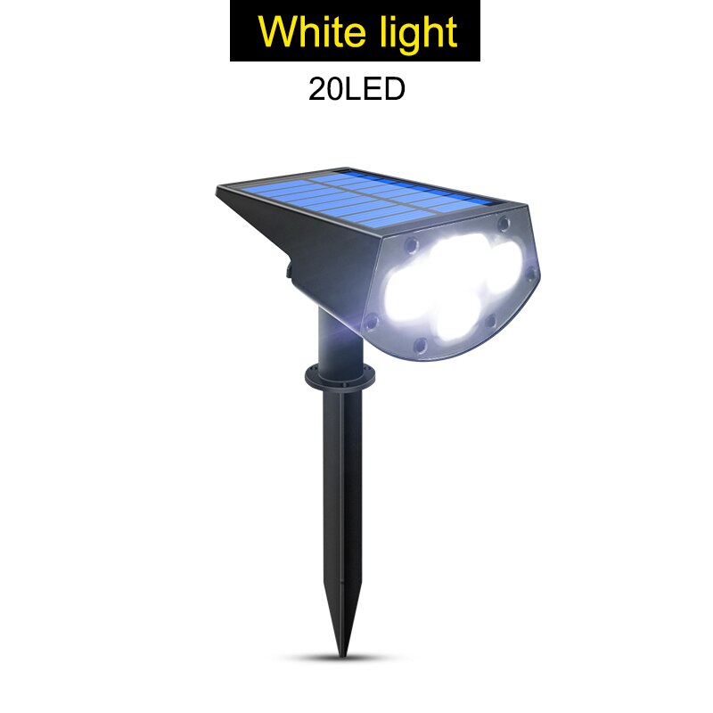 2in1 Solar Spotlights Outdoor Solar Landscape Lights Waterproof Adjustable Wall Lamp for Patio Pathway Yard Garden Driveway Pool: White / 4pcs