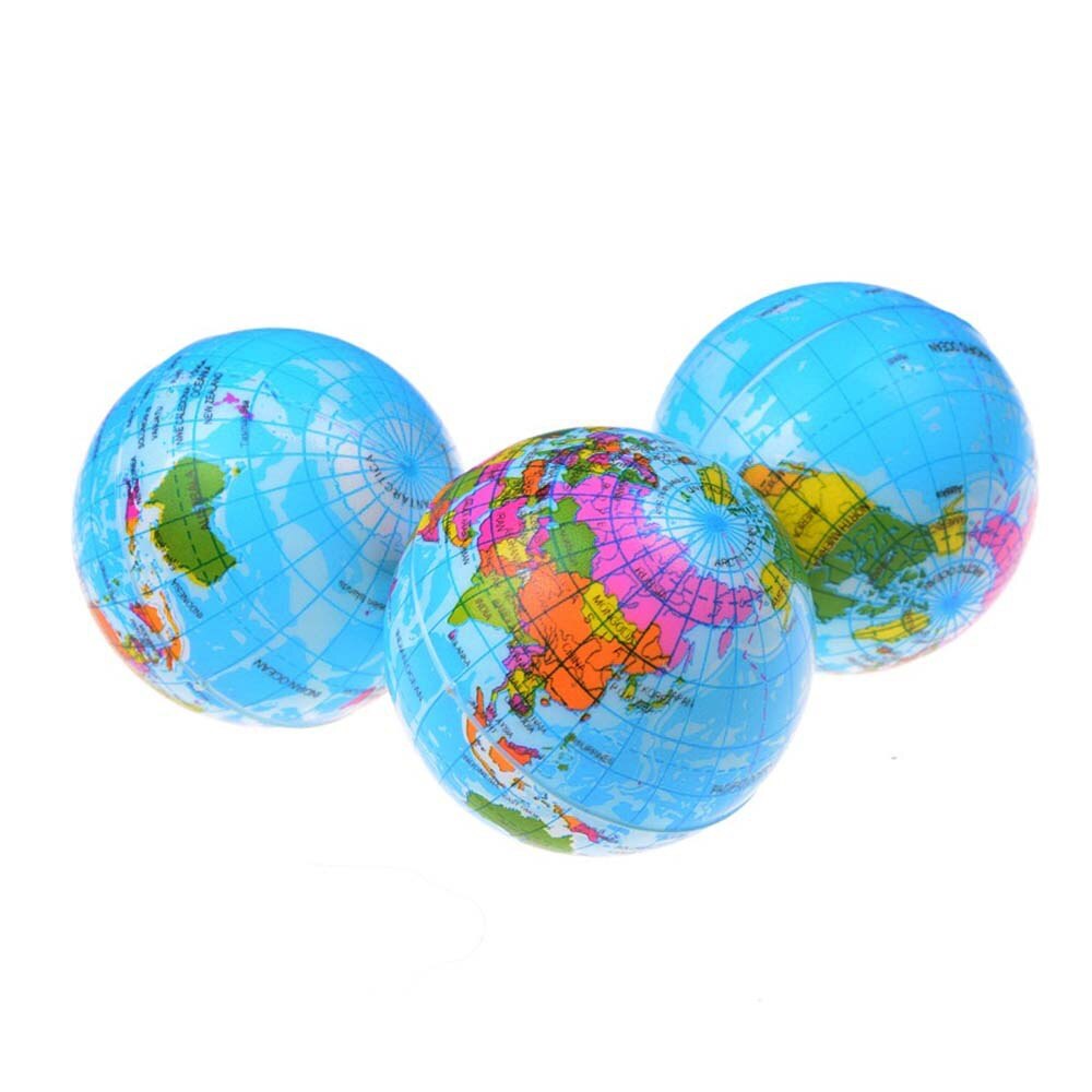 100mm anti-stress wereldkaart schuimbal atlas globe palm bal planeet aarde bal speelgoed voor kinderen