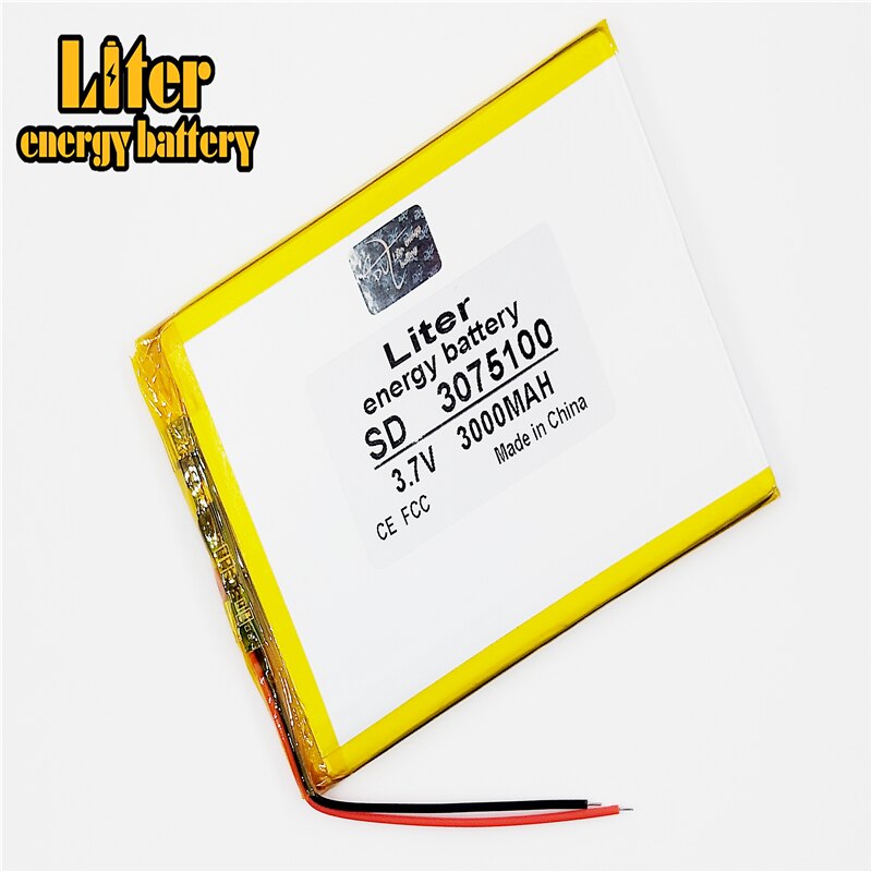 3075100 3.7V 3000mah Lithium polymer Battery with Protection Board For Tablet PCs PDA Digital Products