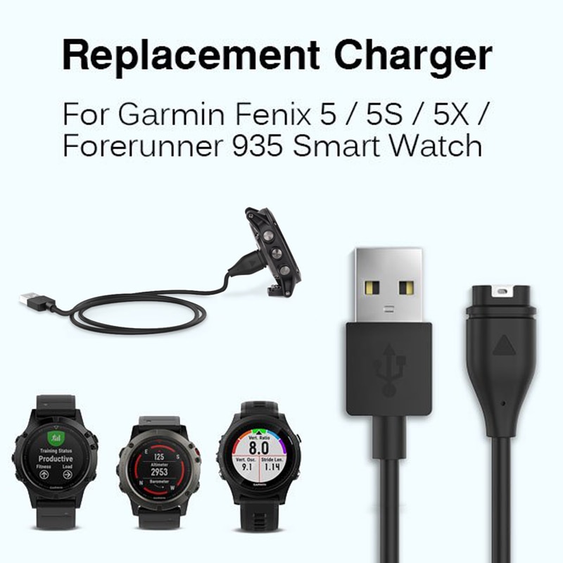 Hurtigopladning usb oplader til garmin reservedele fenix 5 5s 5x plus vivoactive 3 forerunner 935 urmontering ladekabel