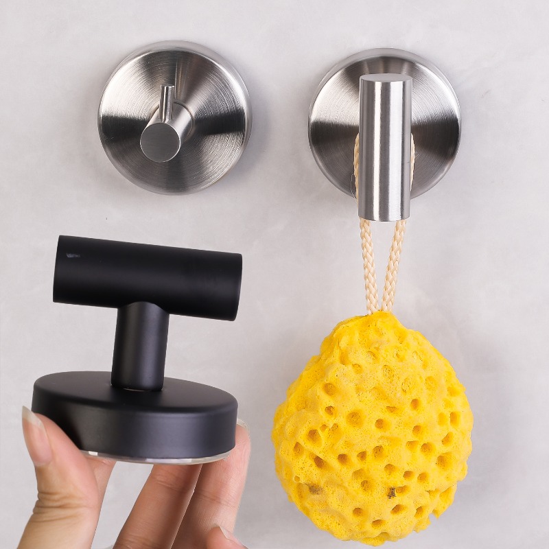 Edelstahl Saugnapf Haken Starke Vakuum Badezimmer Wand Halterung Haken Wasserdichte Handtücher Tasche Schlüssel Halter Wiederverwendbare Wand Kleiderbügel