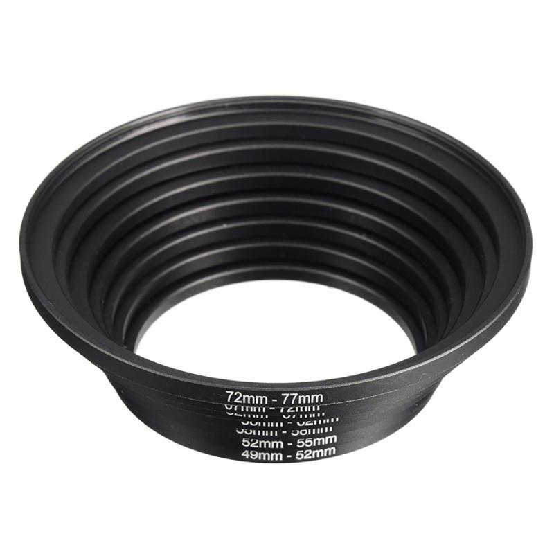 7Pcs/Set Connecting Ring 49 52 55 58 62 67 72 77mm Lens Step Up Down Ring Filter Filter Adapter Ring for Camera