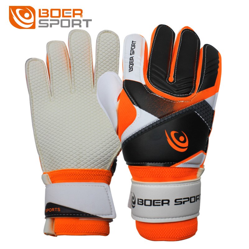 Guantes de fútbol profesionales para adolescentes, emulsión de PU, Portero De Fútbol de portero, antideslizantes, entrenamiento con protección para 5 dedos 1 par