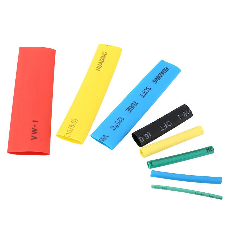 400 Uds aislamiento de tubos termorretráctiles tubo retráctil 2:1 Kit de fundas de Cable hecho de accesorios de coche de poliolefina de