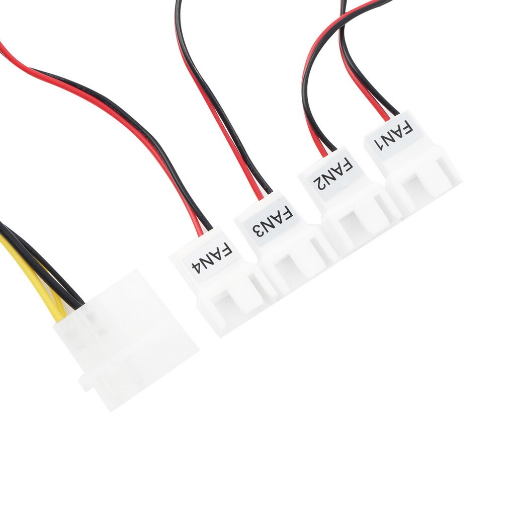 PC Fan Speed Controller - 4 Channel 3.5" Front Panel - Blue LED - Up to 30W Output
