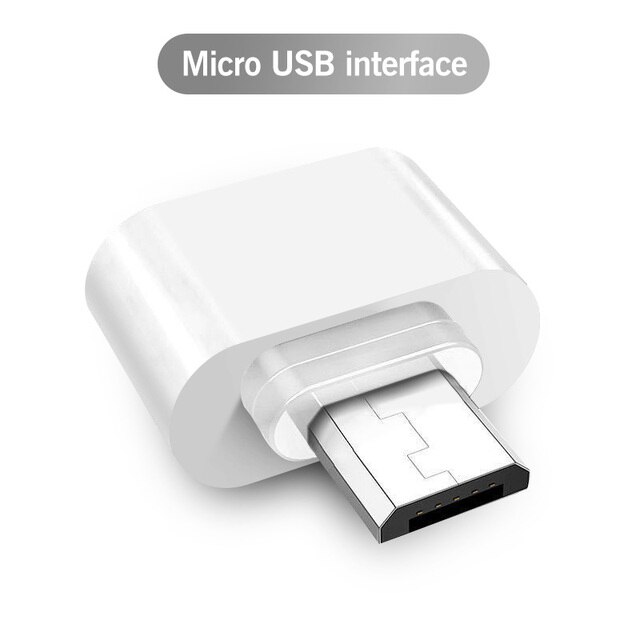 FONKEN OTG Type C For Macbook Laptop OTG Adapter Micro USB 2.0 to USB Converter For Xiaomi Samsung Android Phone USB C OTG: White Micro