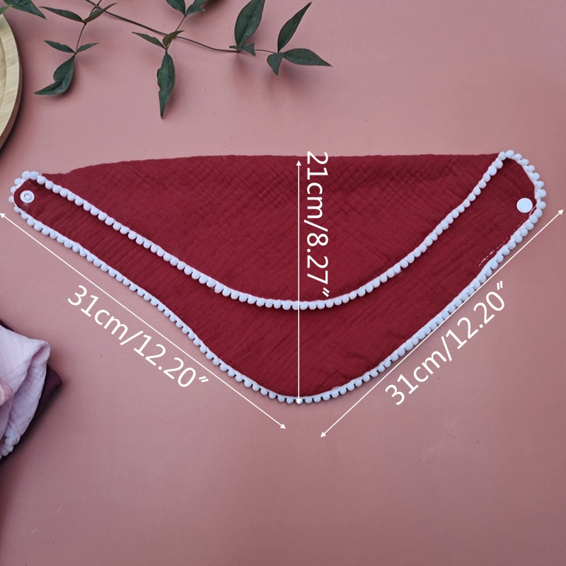 Bavaglino neonato bavaglino in cotone nappa Saliva asciugamano doppio strato triangolo sciarpa Bandana bavaglino per ragazzi ragazze