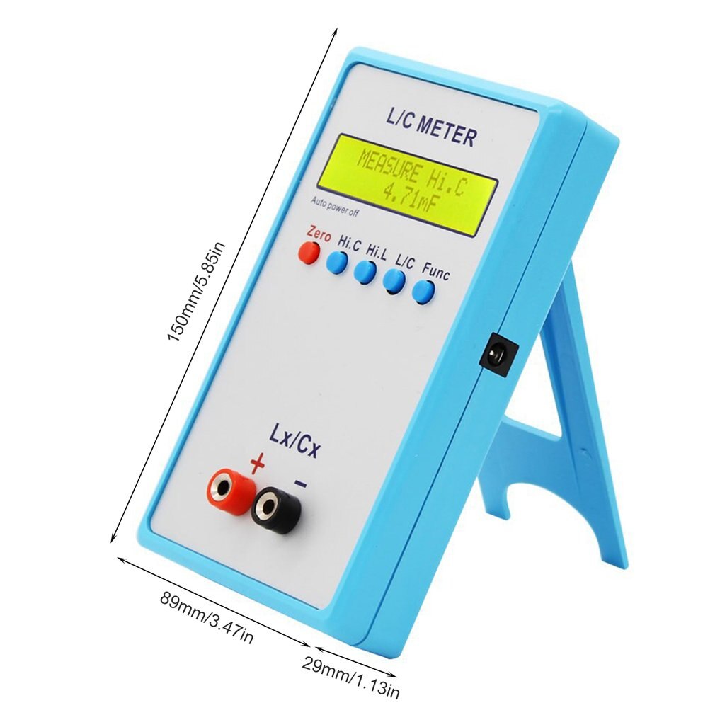 Digital LCD Capacitance LC Meter LC200A Inductive Inductance Tester Inductor Capacitor Table 1pF-100mF 1uH-100H with Adapter