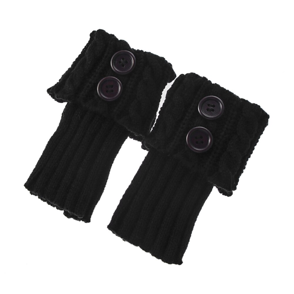 1Pc Vrouwen Winter Warme Lange Boot Sokken Knie Hoge Bohemen Winter Gebreide Beenwarmers Laarzen Slobkousen Acryl Wollen Sokken: B-black