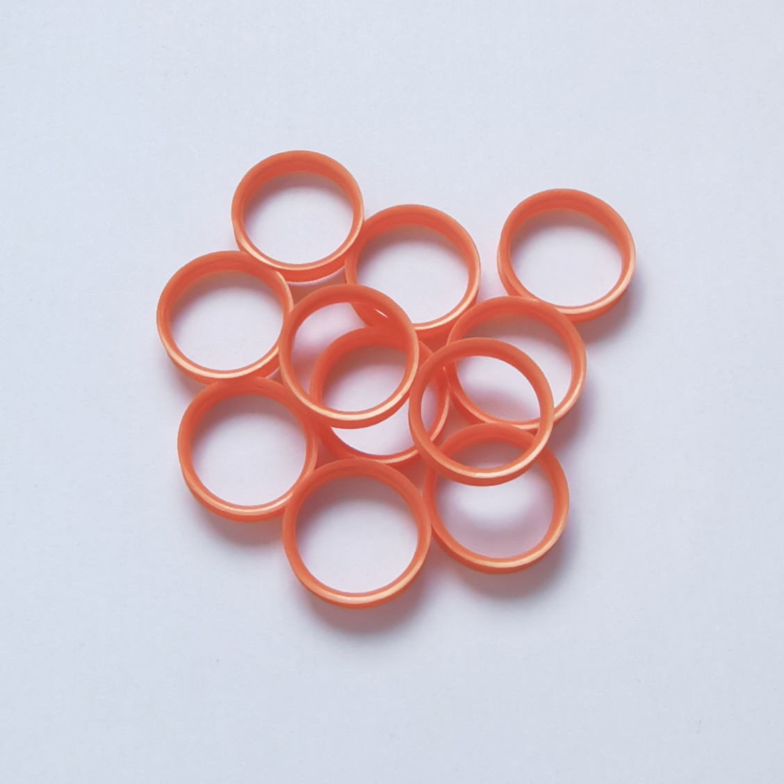 Vingerringen voor haarschaar, set van 100 onderdelen, inzetstukken: S / Oranje