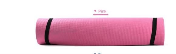 Tapis de Yoga Extra épais 6mm antidérapant, sangles pour exercices de gymnastique, pique-nique, Pilates UK: Rose