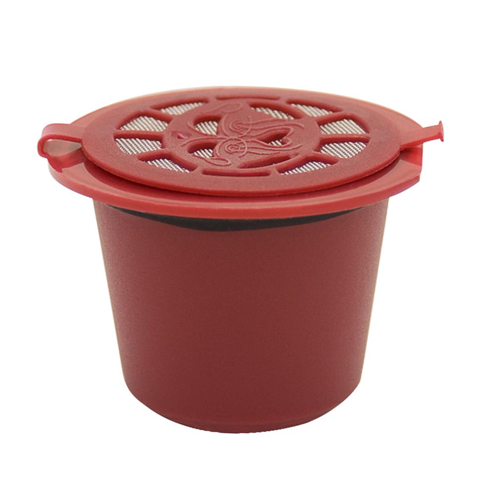 Hervulbare herbruikbare nespresso koffie capsule met 1pc plastic lepeltjes filter pod voor originele lijn siccsaee filters: 3 stuks / Rood