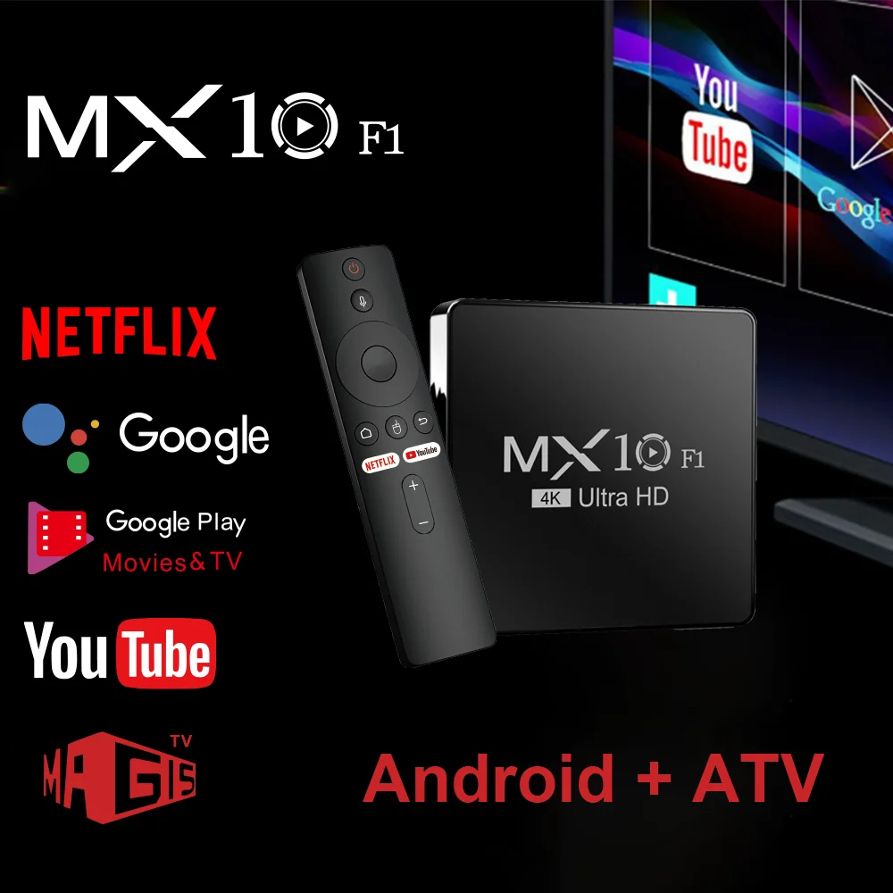 Android 13 Tvbox Tv Box M10-F1 With Bt Voice Remote Control Tvbox All Winner