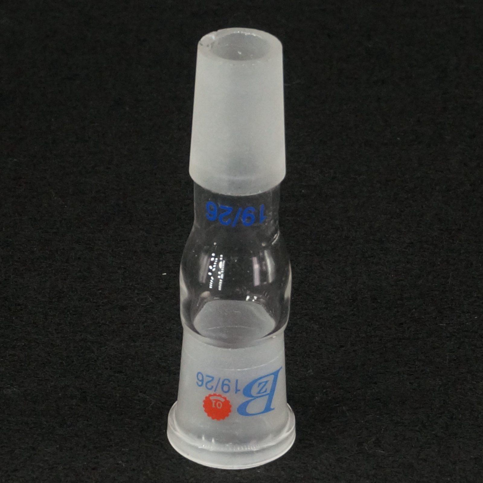 19/26 Female Joint to 19/26 Male Stopper Joint Lab Glass Reducing Transfer Adapter Glassware