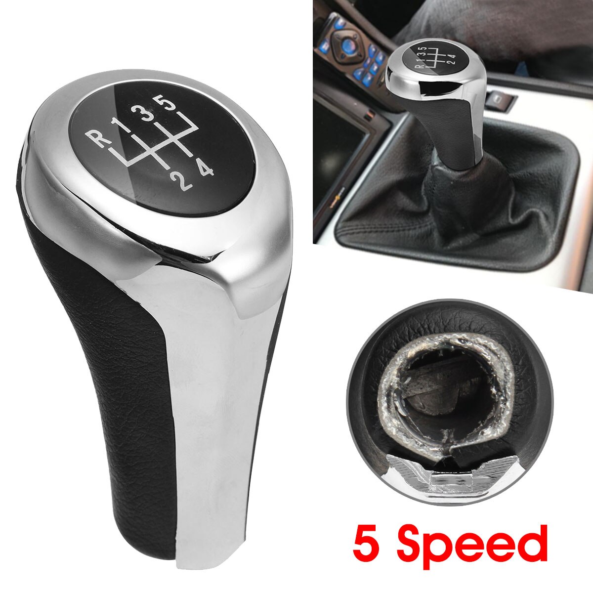 5 Speed Manual Gear Knob Shift Universal For BMW 1-7 series E30 E32 E36 E46 E39 E34 Z3 X1 X3 X5 E53 E60 E61 E63