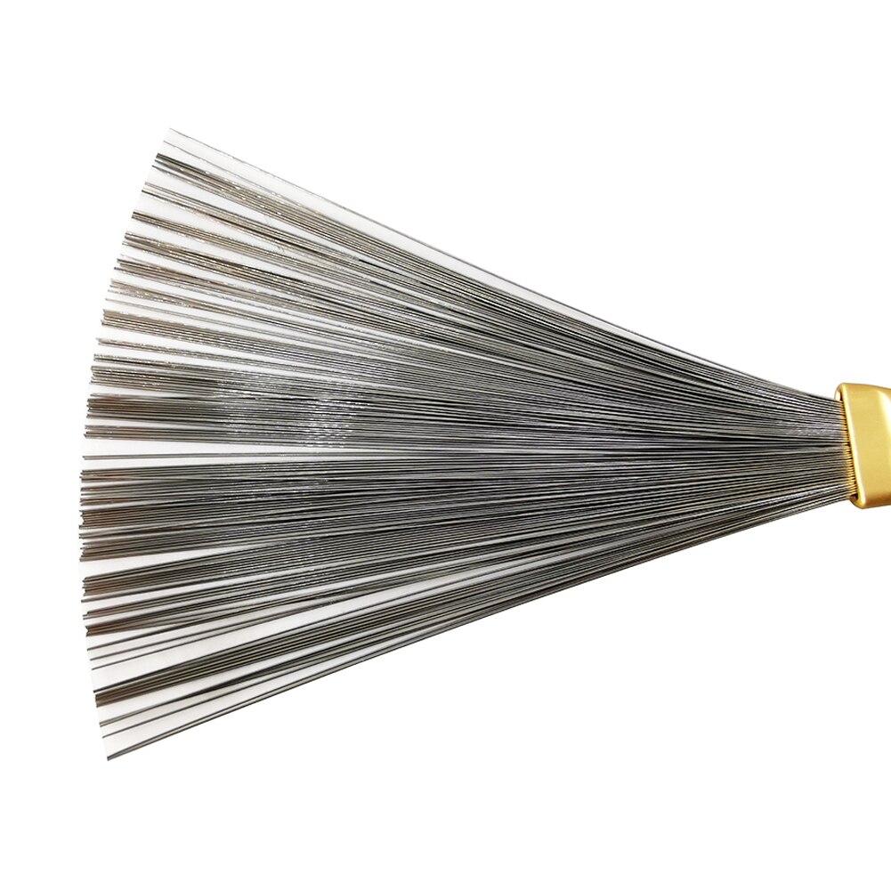 2Pcs Metal Wire Drum Brushes Cleaning Tool Portable Jazz Musical Retractable Sticks Musical Accessories Snare/Jazz Drum Brushes