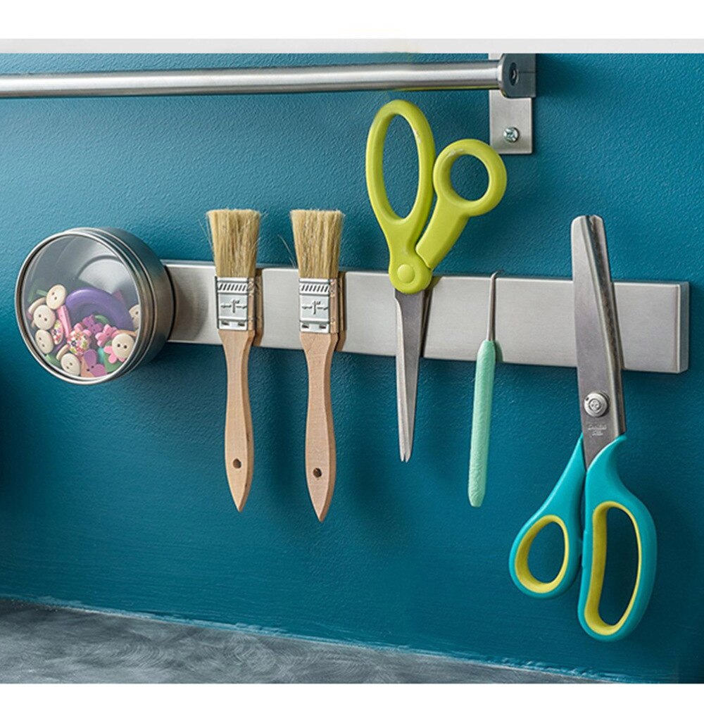 304 Stainless Steel Magnetic Bar Wall Mounted Kitchen Utensil Holder