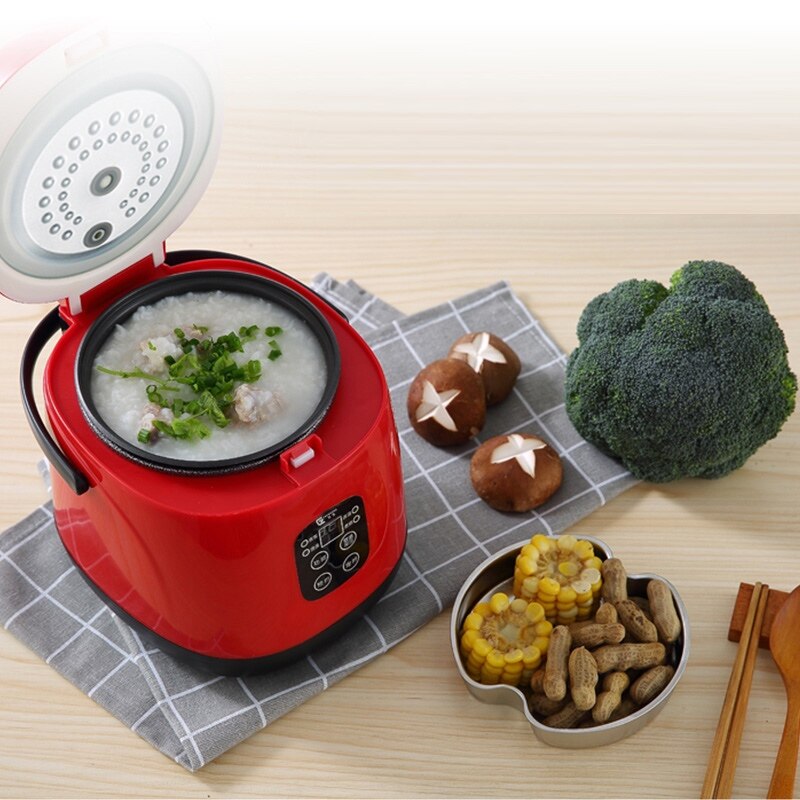 220V Mini Electric Rice Cooker Intelligent Automatic Household Kitchen Cooker 1-2 people Small Smart Appliances With Timing