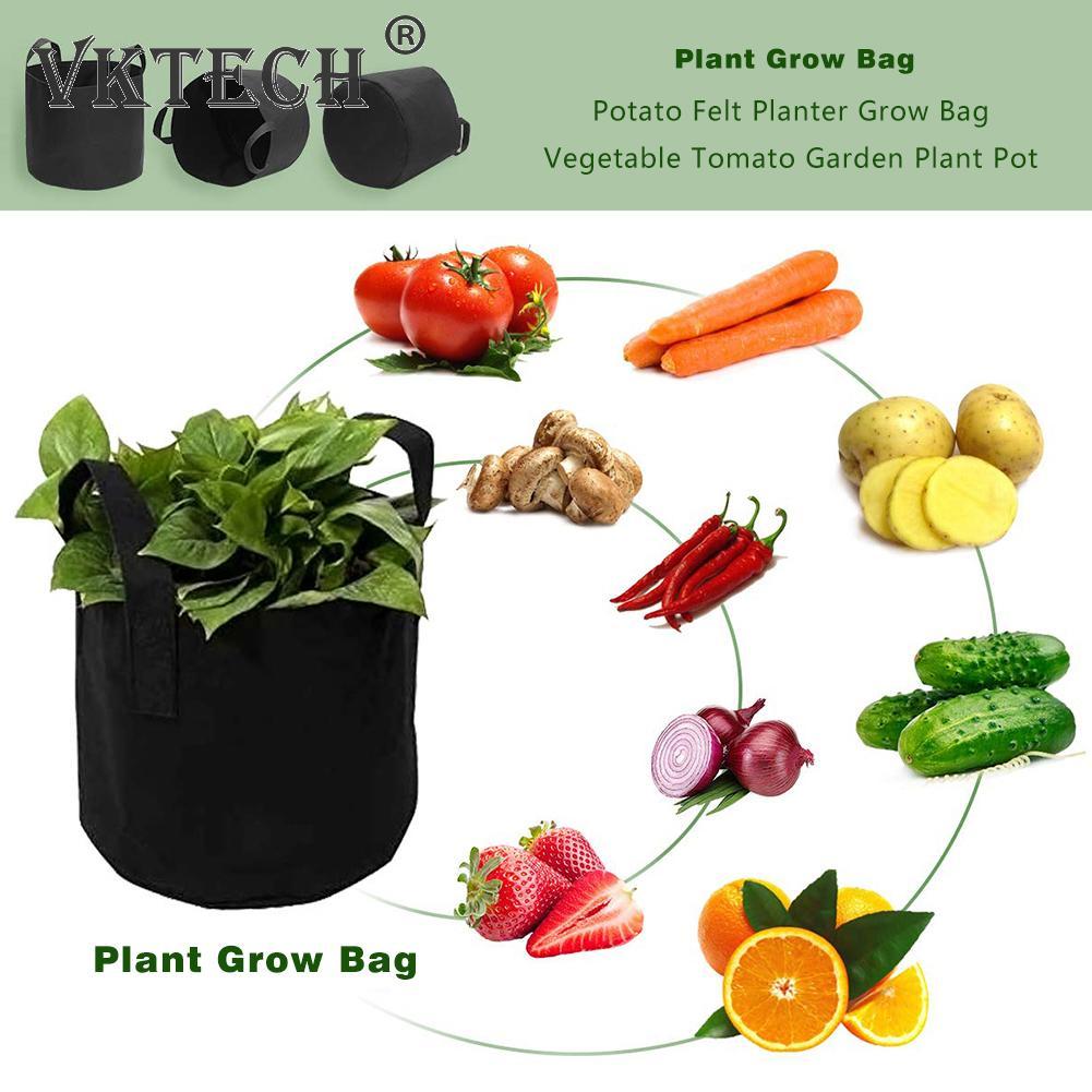 PE Tasche Kartoffel Anbau Pflanzen gewebte Filz Taschen Garten Töpfe Pflanzer Werkzeug Faltbare Speichern Lager Raum Für Kartoffeln Tomaten