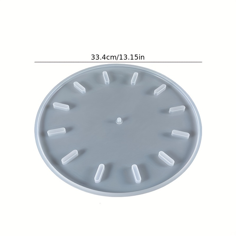 Grote klok hars mal, ronde klok siliconen mal muur hangende klok epoxy mal met aanwijzer voor doe-het-zelf ambachten sieraden maken