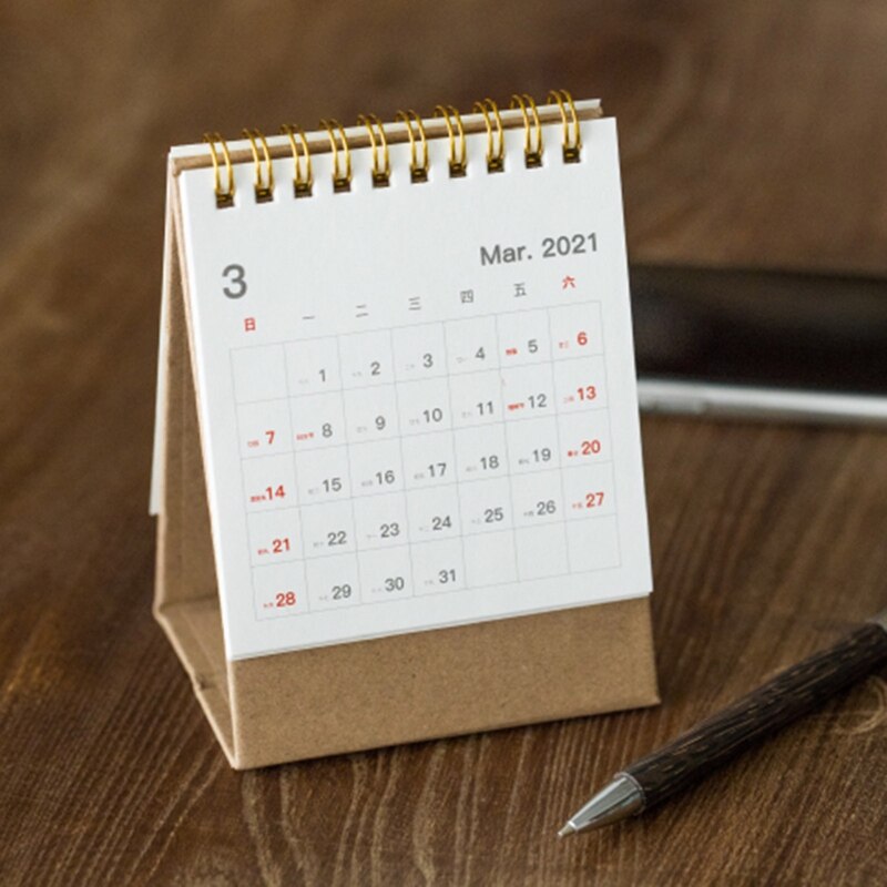 Simple noir blanc série calendrier de bureau double Agenda quotidien planificateur de Table Agenda annuel organisateur fournitures de bureau