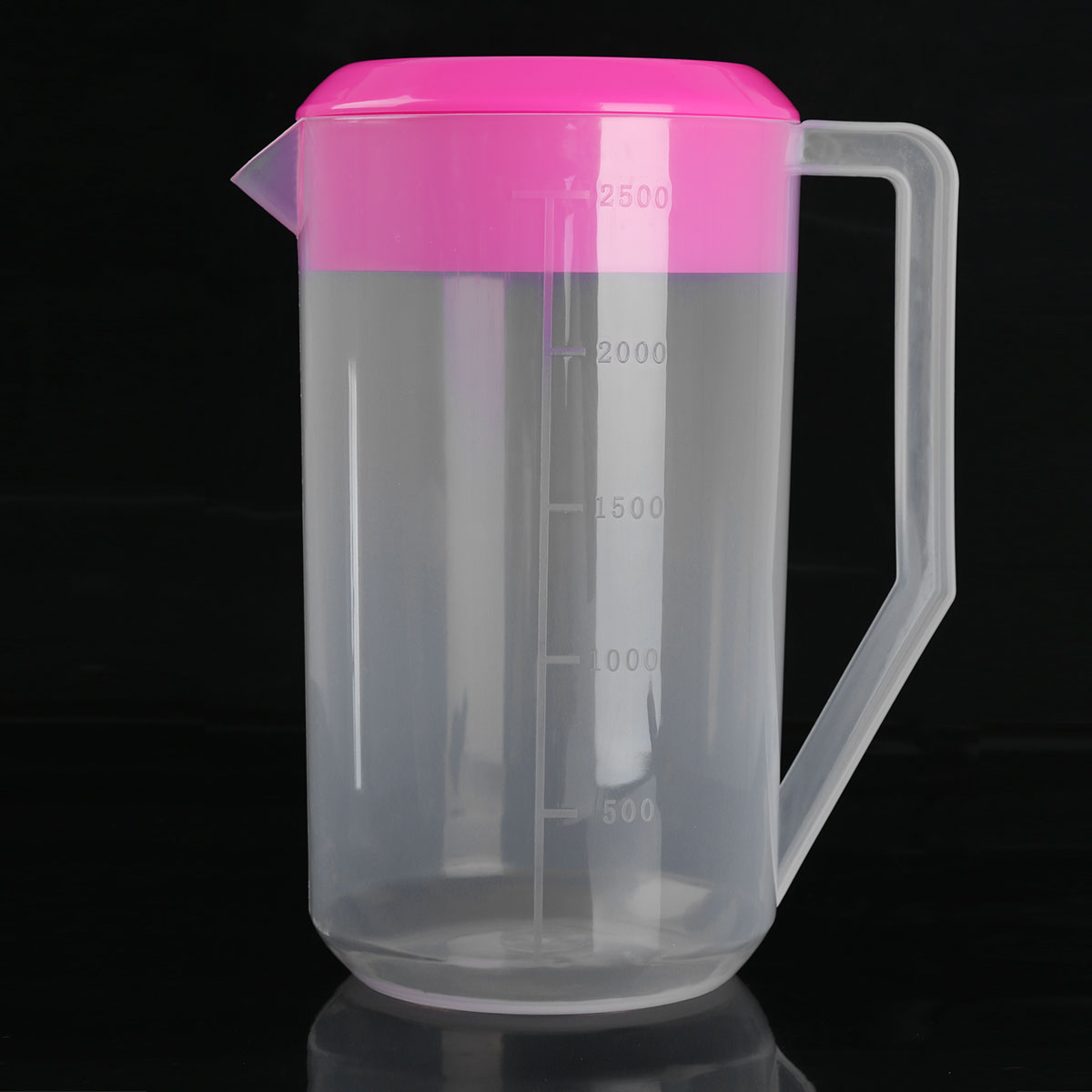 Jarra para agua fría de plástico de grado alimenticio, jarra transparente con tapa, a prueba de fugas, para agua, hielo, té y zumo