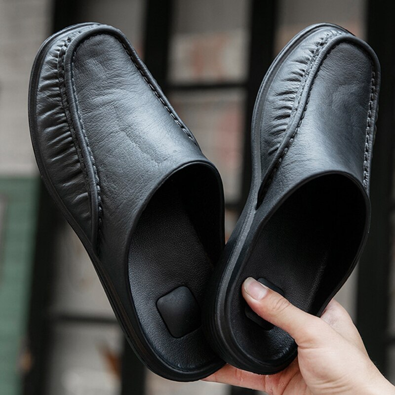 Sommersko herre tøfler 40-47 eva myk arbeid fritidssko herre snu-flopper slingbacks utendørs strandsandaler