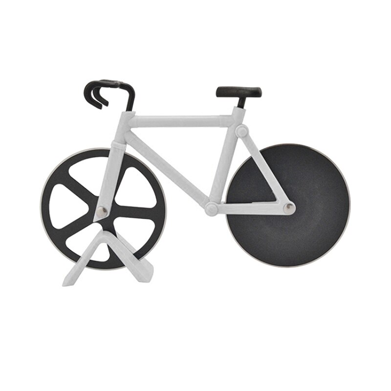 Bicycle Pizza Cutter Wheel Stainless Steel Plastic Bike Roller Pizza Chopper Slicer Kitchen Gadget Pizza Cutter Knives: Default Title