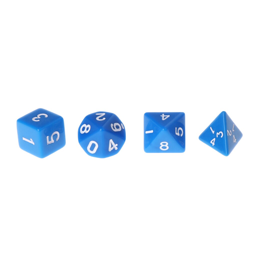 12pcs/Set Multi-sided Polyhedral Dice D4 D6 D8 D10 D12 D20 D24 D30 D60 Dungeons Multi-sided Dice