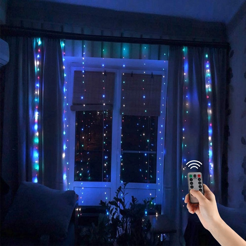 Usb julegardin led lys glædelig jul indretning til hjemmet julepynt juletræ navidad år
