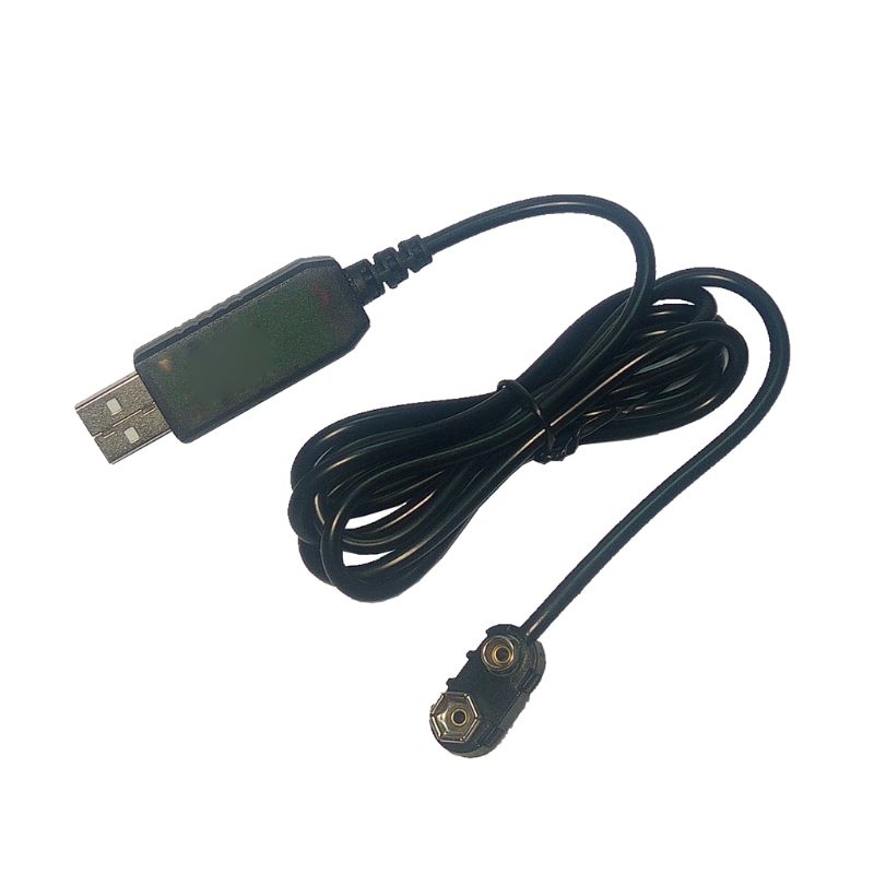 9v batterieliminator type c usb-kabel 5v boost  to 9v spændingsomformer step-up volt transformer strømledning med type c adapter: Blå