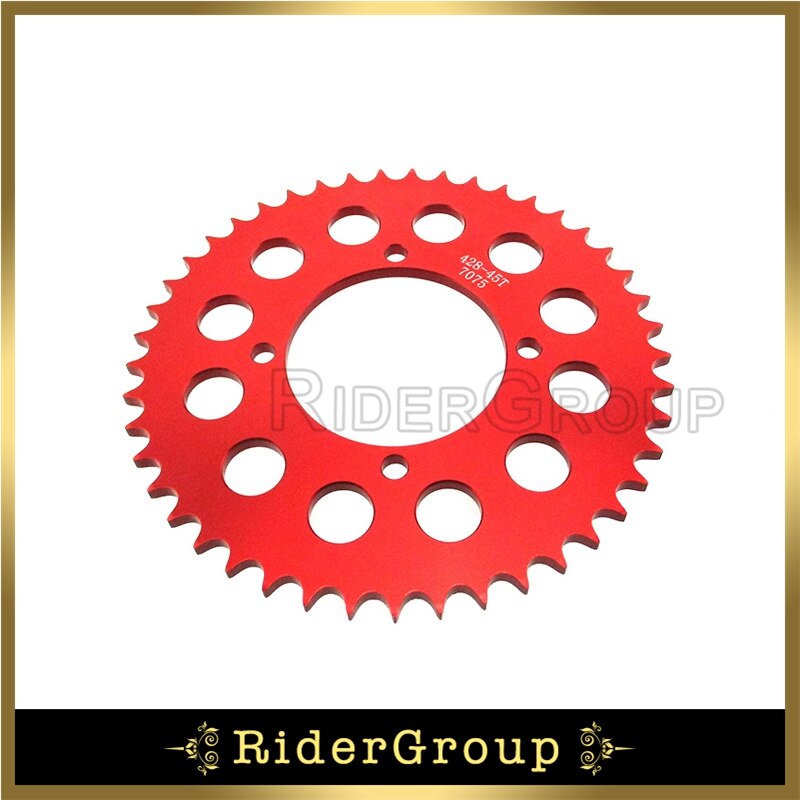 428 43 45 Teeth 76mm Aluminum Billet Rear Sprocket For Chinese Made Pit Dirt Bike Parts