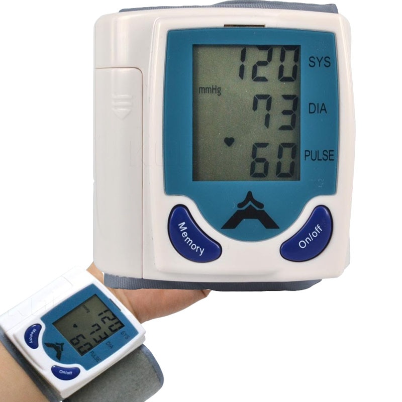 Digitale Pols Bloeddrukmeter &amp; Heart Beat Meter Bloeddrukmeter Lcd Automatische Pulse Horloge