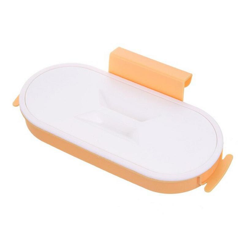 Porta bolsa de basura colgante armario de cocina soporte bastidor de almacenamiento de plástico cocina colgar basura estante para bolsas de basura: orange
