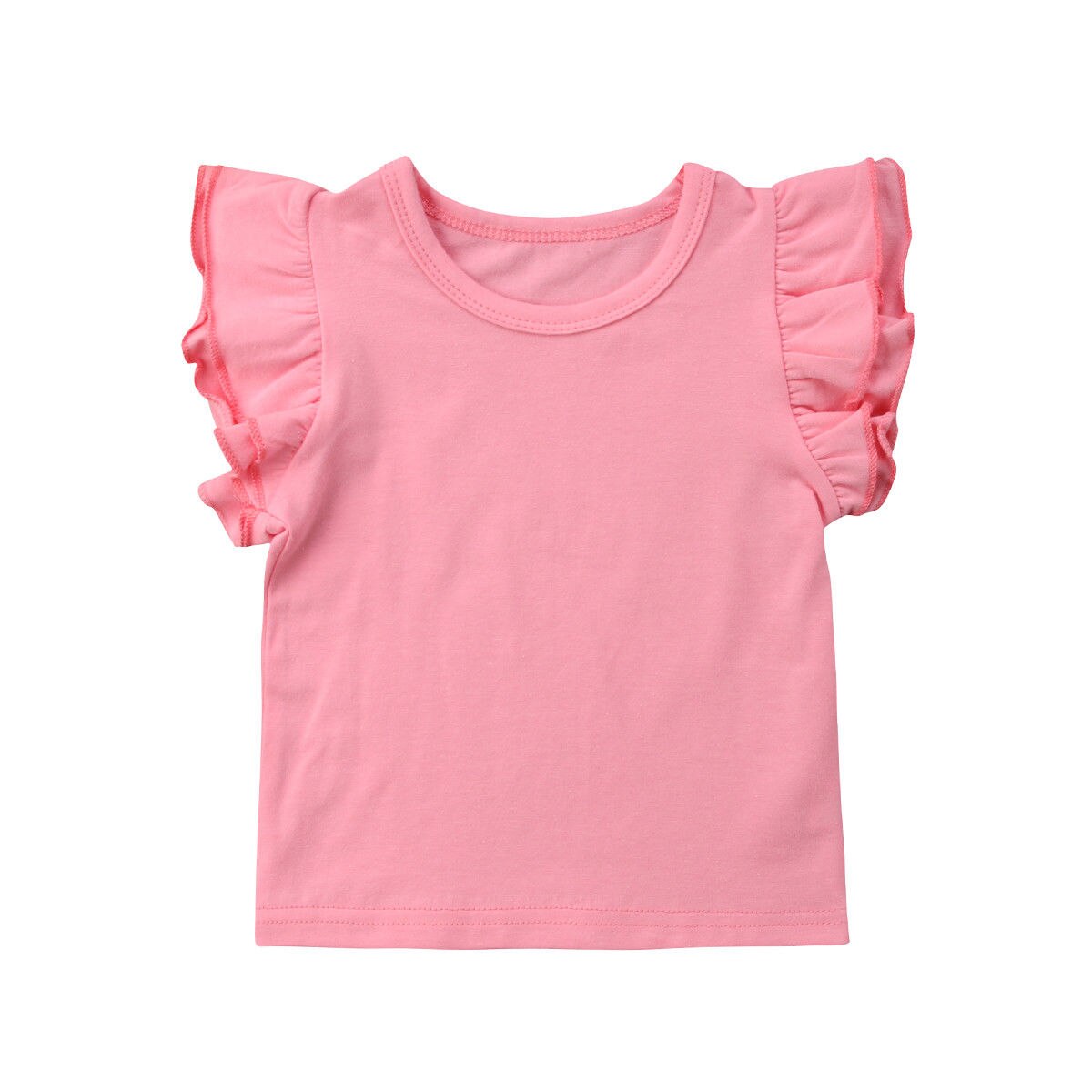 Zomer Kinderen T-shirt Casual Eenvoudige Baby Meisjes Zachte Katoenen Tops Kid Peuter Korte Mouwen T-shirts Kids Kleding 0 -4 T