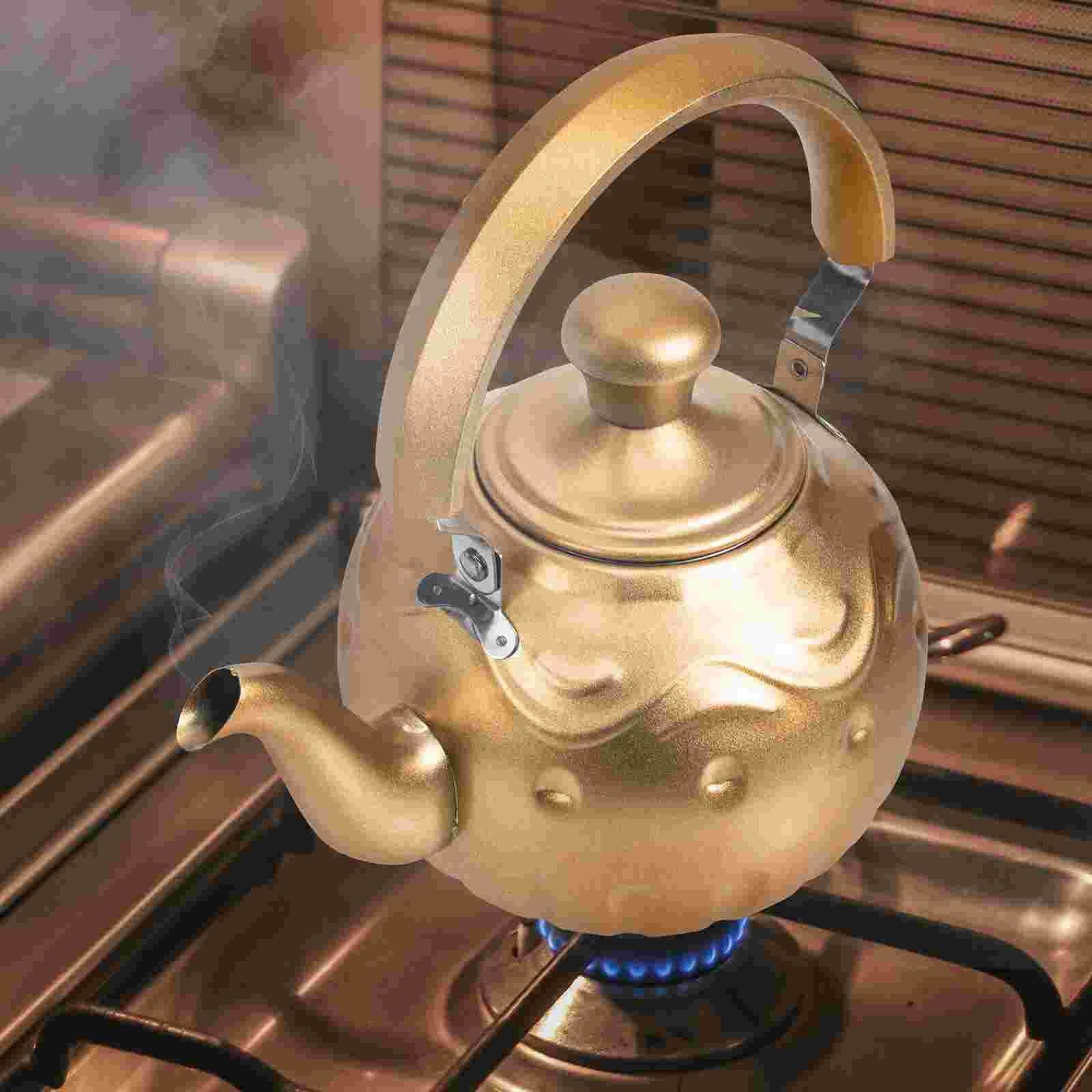 Home Tea Kettle Simple Boiling Teapot Heat Resistant Water Boiling Kettle with Strainer
