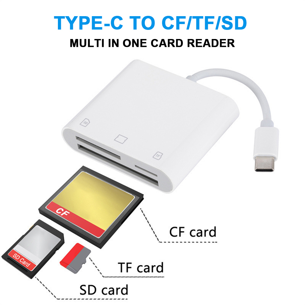 3 in 1 Typ c bis cf/sd/tf Karten Adapter SD-Karten Adapter Speicher kartenleser cf sd tf Kompakt kamera kartenleser für iPad iPhone 15