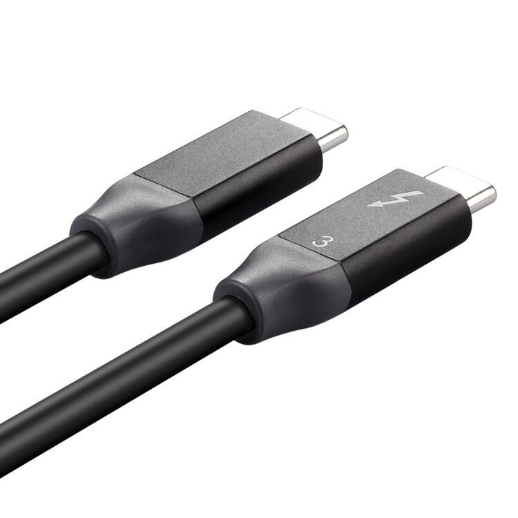 Cable Thunderbolt 3 de 100W, 2ft (USB-C a USB-C), 40gbps (USB 3,1 y 3,2 compatibles) con PD 3,0, de energía, Compatible con tipo C