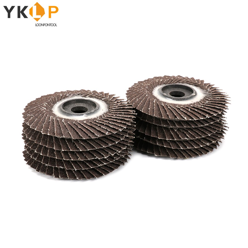 10Pcs 4 inch 80/320# Flap Sanding Disc with 5/8" Bore Abrasive Grinding Flap Wheel for Angle Grinder Polishing and Derusting