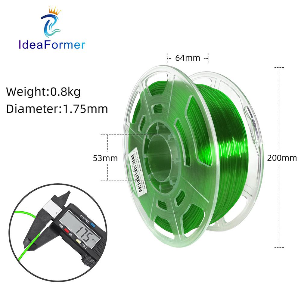 3D Printer Tpu Rubber Flexibele Printing Filament 0.8Kg Multicolor Transparante Spool 1.75Mm Elastische 3D Print Verbruiksartikelen Filamento