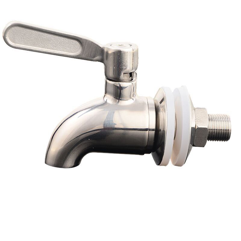12mm 16mm Drink Dispenser Tap Beverage Wine Barrel Faucet Spigot Water Stainless Steel Coffee Juice Taps Silver Faucet
