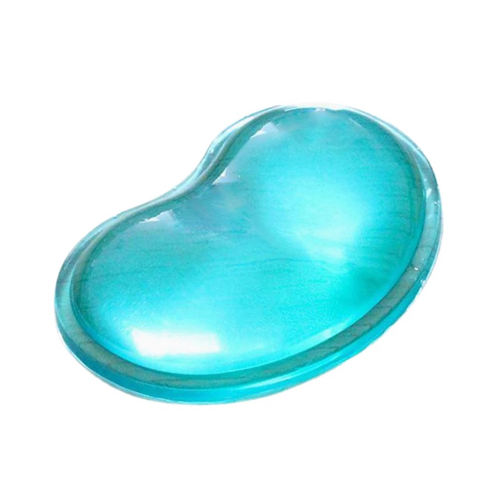 wavy comfort gel computer mouse hand wrist rests support cushion pad silicone heart-shaped wrist pad: Green