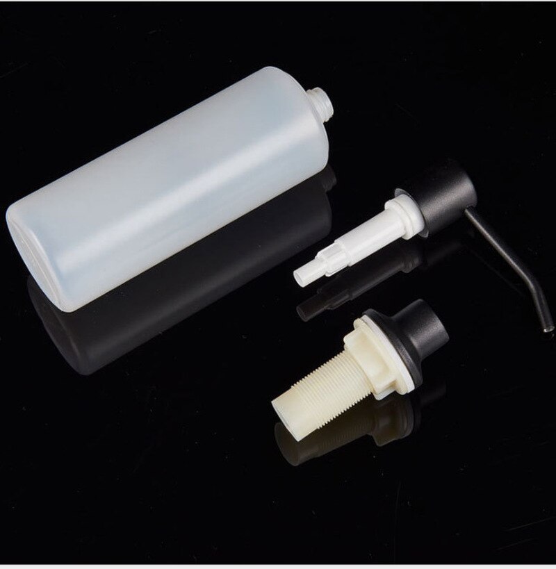 300ML Kitchen Sink Soap Dispenser Black ABS Dispenser Detergent Liquid Soap Lotion Dispensers Stainless Steel Head hand sanitzer