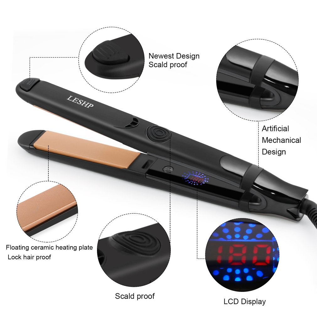 Hair Straightener Ceramic Heating Plate Hair Straightener Iron Fast Warm-up Thermal Hair Straightener Hair Straight Styler