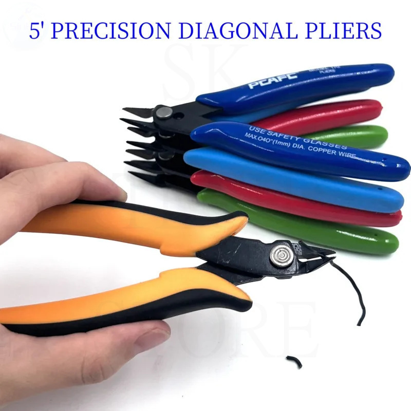 Draadknipper DIY Trimmer Diagonale Zijsnijden Kabeltang Rood Blauw Tang Hand Mini Knipt Flush Nipper Trimmer Handgereedschap