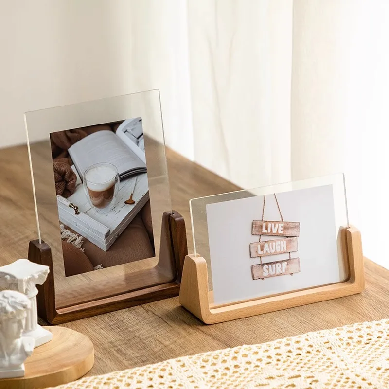 Cadre Photo en bois acrylique, porte-Photo de mariage, décor de bureau, Porta Retrato