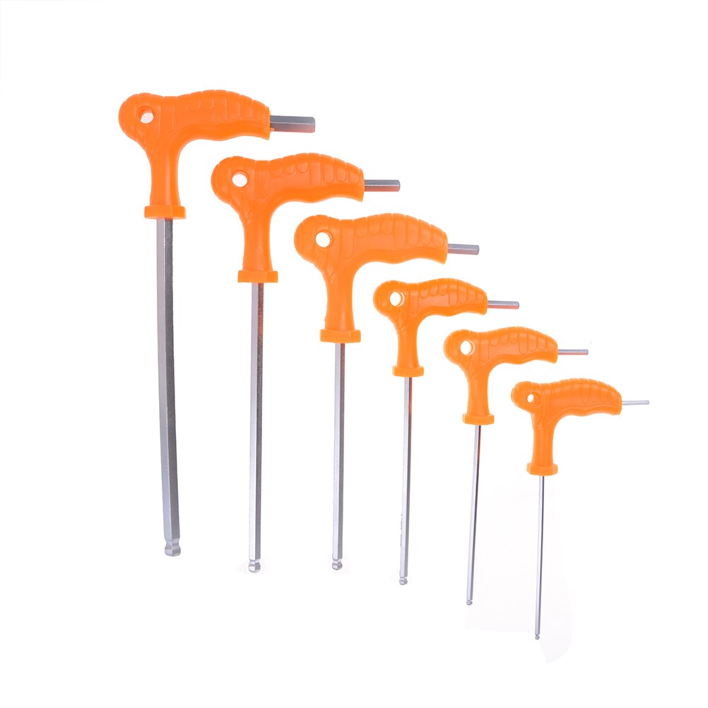 Poignée clé Allen en T 2.5/3/4/5MM, longue portée, poignée en T, tournevis hexagonal, clés Allen pour outils à main